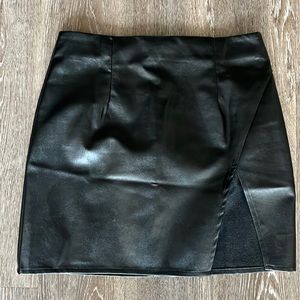 Faux Leather Skirt